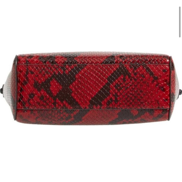 REBECCA MINKOFF LEATHER TOTE TEXTURED CROC SNAKE CHAIN CROSSBODY NEW WITH TAGS - Picture 5 of 5